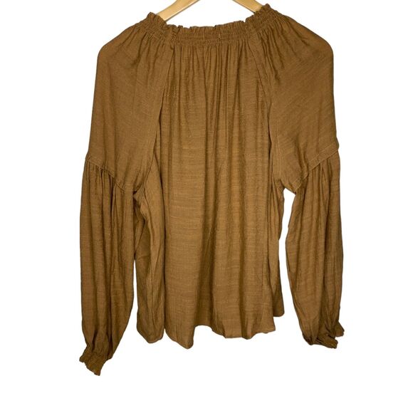 Wishlist drawstring scoop neck blouse relaxed fit size S/M - Picture 4 of 12